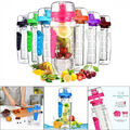 1000ml Trinkflasche mit Fruchteinsatz Infuser Wasserflasche Sportflasche Sport