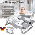 Faltbare Babywanne mit Kissen Baby Wanne Badewanne Reisebadewanne Anti-Rutsch DE