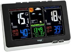 TFA Dostmann Spring Funk Wetterstation Außensensor Farbdisplay Thermometer