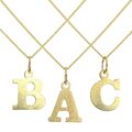 Leichte kleine 9 Karat Gold Initialen Alphabet Buchstabe auf Kette Halsketten A-Z