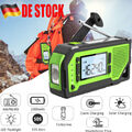 Tragbares Notfall Solar LCD Kurbelradio AM/FM radio mit USB LED Taschenlampe Neu