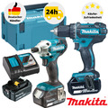 Makita DLX2339JX1 Werkzeug Set DDF482 DTD156 3x BL1850B DC18RC Makpac Gr.3