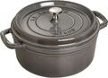 Staub Bräter Cocotte rund 18 cm grau emailliert 1,69l 40509-484-0