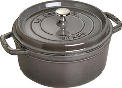 Staub Bräter Cocotte rund 18 cm grau emailliert 1,69l 40509-484-0