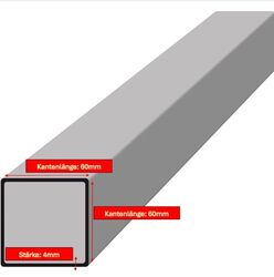 Quadratrohr Vierkantrohr Stahlrohr Hohlprofil quadratisch Stahl schwarz