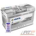 VARTA AUTOBATTERIE 12V 80Ah STARTERBATTERIE 800A xEV A6 INKL 10g BATTERIEPOLFETT