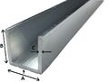 Alu U-Profil Länge: 0,5- 2 m Aluminium Aluprofil U Profil für Spanplatte
