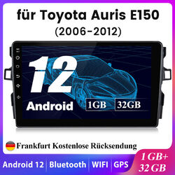 1+32G 9"Android 12 SATNAV Autoradio GPS Für Toyota Auris E150 2006-2012 WIFI DAB