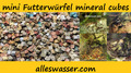 Mini Futterwürfel MIX mineral cubes 50 Stück  14 SORTEN Garnelen Futter Guppy