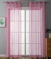 2er Set Ösenvorhänge Transparent »Uni« Gardine Bleiband HxB 225x140 cm Rosa