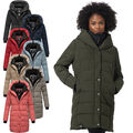 Navahoo Damen Winter Jacke Winterjacke gesteppt warm Kapuze Stepp Kragen B959