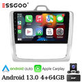 Android 13 4+64G DAB+ Autoradio GPS 9" Carplay Für Ford Focus MK2 MK II KAM WIFI