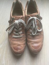 cognacbraune LEDER-Schuhe /Schnürer/SneakerPAUL GREEN Gr. 38, helle Sohle 5