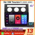 6G+128GB Android 13 Autoradio CarPlay DAB+GPS Navi für VW Touran 1 2003-2010 4G