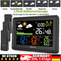 Wetterstation Funk Mit 3Innen-Außensensor Digital Farbdisplay Thermometer Wecker