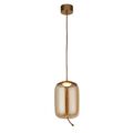 Hängelampe Esstischleuchte Pendellampe LED Wohnzimmerlampe gold amber H 150 cm