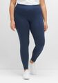 Sheego Damen Leggings Hose Schmal Dehnbund indigo meliert NEU