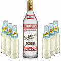 Vodka Lemon Set - Stolichnaya Vodka 1L (40% Vol) + 6x Schweppes Bitter Lemon 20