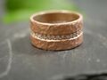 Breiter 925 Silber Ring Rosé Vergoldet Steam Punk Industrial Zirkonia Glitzernd