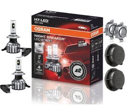 OSRAM NIGHT BREAKER H7 LED 220% Set für Opel Zafira C 16-19 mit Adapter + Kappe