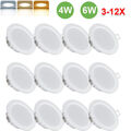 12x LED Einbaustrahler Einbauleuchten Flach Decken Einbau Spot Set 230V Dimmbar