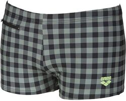 arena Herren SMALL Checks Short Badehose, Badeshorts, Black-army DE 7