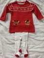 2 tlg. set Kleid mit Strumpfhose weihnachtlich, C&A Gr. 62