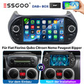 64G Autoradio Android13 DAB Für Fiat Fiorino Qubo Citroen Nemo 08-17 GPS CarPlay