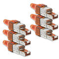 Netzwerkstecker Cat7 CAT 7 RJ45 Stecker 6x Steckverbinder werkzeuglos geschirmt