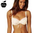 NEU BLÜMCHEN BÜGEL BH SPITZE mit SATIN SCHNÜRUNG 95 E EVA MAXI rosa *863906