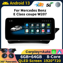 10,25'' Android 14 Autoradio CarPlay GPS SWC Für Benz E Klasse W207 C207 A207