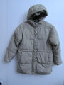 H&M DAMEN BEIGE MANTEL GR 6 - 8 XS KAPUZE PARKA PUFFA JACKE WARM WINTER GEMÜTLICH