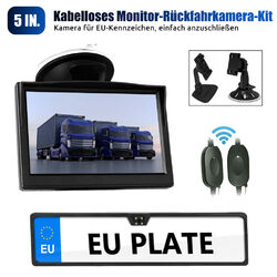 Kennzeichen Halter Funk Kabellos Nummernschild Rückfahrkamera Mit 5'' HD Monitor