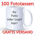 100x Tassendruck, individuelle Fototassen, Tasse mit Logo, bedruckte Motivtasse