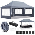 Pavillon Faltpavillon 3x6m Wasserdicht mit 4 Seitenteilen und Fenstern Partyzelt