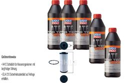 LIQUI MOLY Top Tec ATF 1200 5L MAHLE Getriebeölfilter für VW Tiguan 2.0 TDI