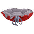 Tierbett für Chihuahua - Daisy - rot gesteppt/grau - 65cm