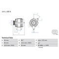 Bosch Lichtmaschine für Opel Astra Corsa Meriva Tigra