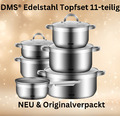 11-teiliges DMS® Edelstahl Topfset mit Glasdeckeln – Induktion - Neu & Originalv