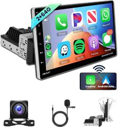 2+64GB 1DIN 9 Zoll Android 13 Autoradio Apple Carplay GPS NAVI WIFI DSP + Kamera