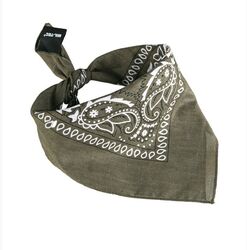 Western Halstuch Vierecktuch Kopftuch Bandana Baumwolle Paisley oliv