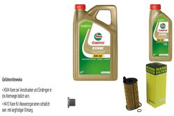 MANN-FILTER Ölfilter 6 L Castrol EDGE 5W-30 LL Titanium FST für BMW 1er F20 F21