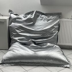 Sitzsack Smoothy Outdoor Silber-grau 180 x  140 cm