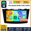 2+64G Android 14 Apple CarPlay Autoradio DSP RDS Navi Für Suzuki Swift 2010-2016