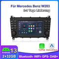 Autoradio Für Mercedes Benz W203 2+32G Carplay Android 13.0 GPS NAVI SWC BT DAB+