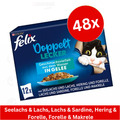 48x Felix Doppelt lecker so gut wie es aussieht Nassfutter für erwachsene Katzen