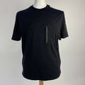 Prada Herren Zip Pocket Logo T-Shirt Schwarz Gr. Large