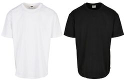 Urban Classics Herren T-Shirt Oversized Kurzarm Rundhals Tee Zweierpack Übergröß