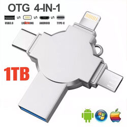 4in1 1TB USB 3.0 Flash Drive Speicherstick Für PC, iPhone iPad und Android