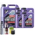 Motoröl 5W40 LIQUI MOLY Synthoil High Tech 9L +MANN Ölfilter +Spülung +Cera Tec